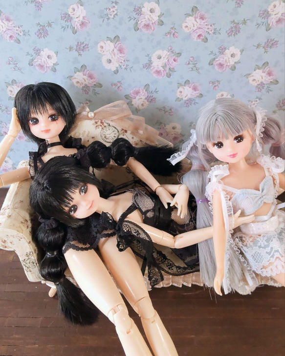 ドール服 リカちゃん 27cmドール 地雷系 水着風セットアップ その他