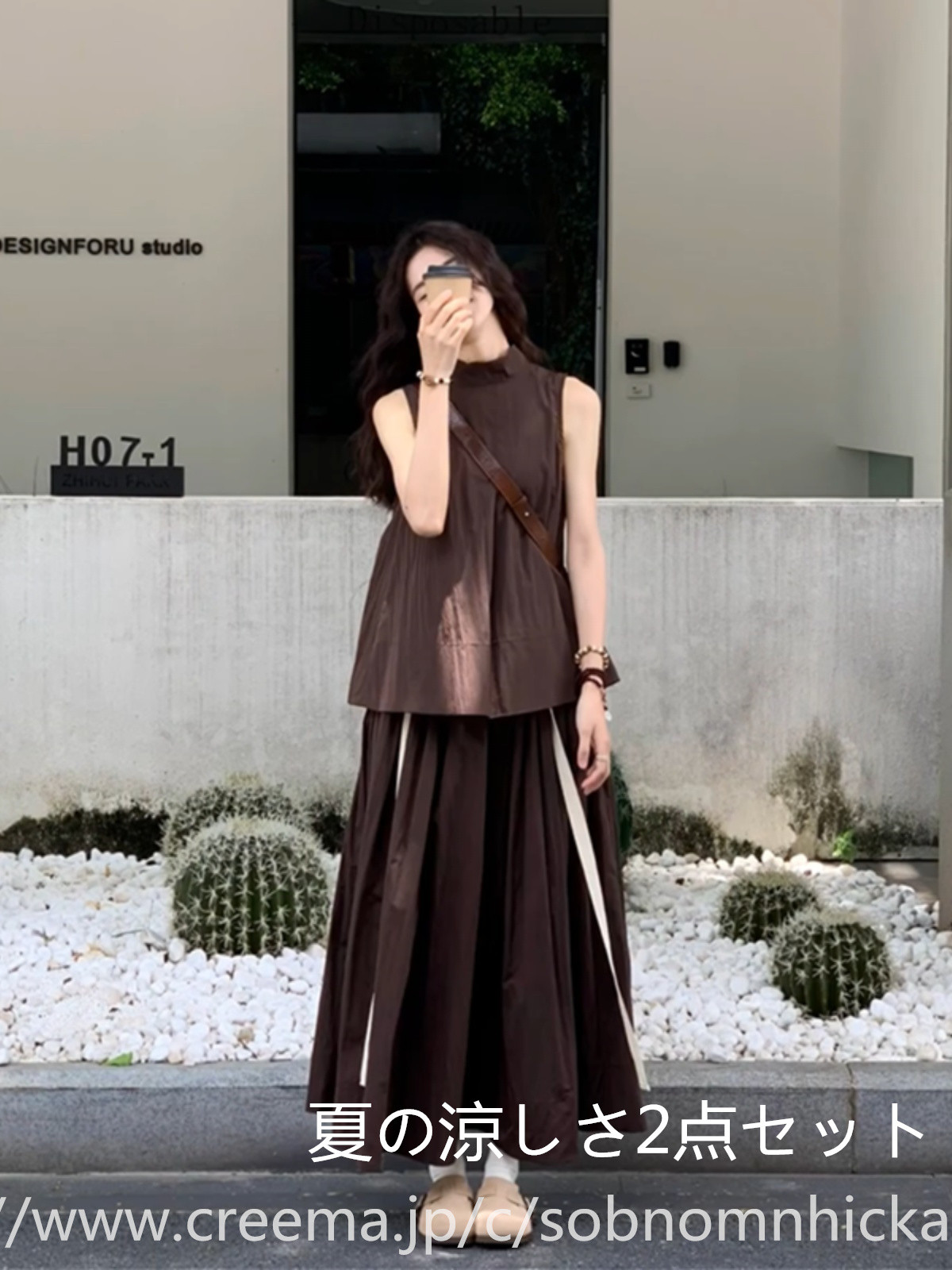 上着+キュロットパンツを組み合わせた服装 ， 簡単な，韓系レトロなけだるさにスーツを着た女夏のノースリーブタンクトップト