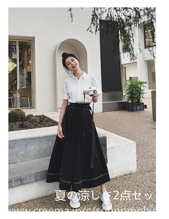 ブラウスとキュロット tocco closet ブラウス シャツ ラッフルフリル付きパール釦トワルド