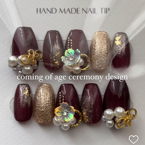 現品・サイズオーダー販売】振袖 / 袴 design / 成人式ネイルチップ  