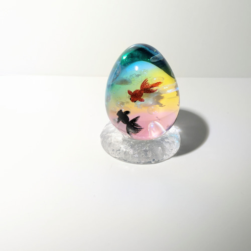 5000で送料無料】空レジン《月空たわむれ金魚・れもんみんと