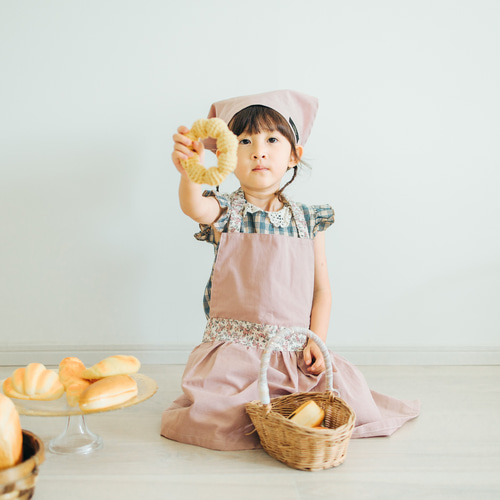 80-160cmサイズ対応】ノーアイロンOK 自分で着れる✨ キッズエプロン