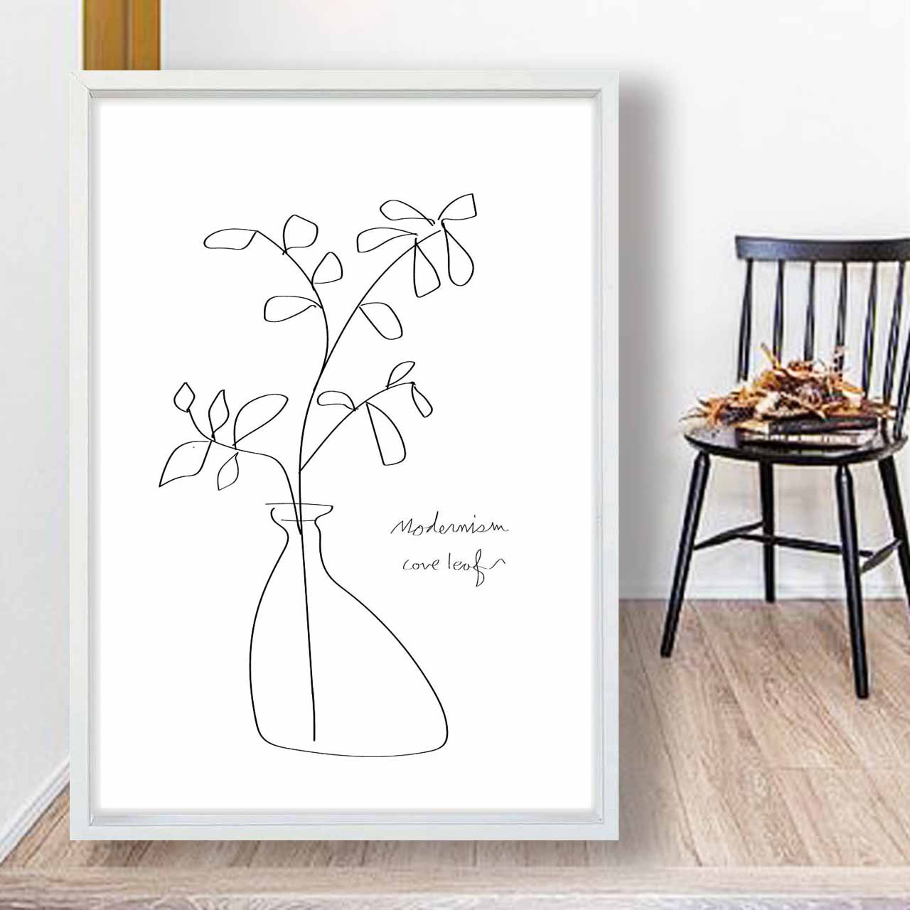 シンプルライン　花　イラスト　ポスター　A4 A3 A2 A1　アート  　アートポスター　sei検索　2947