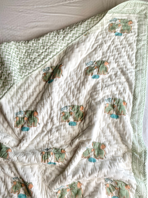 インド綿 ブロックプリント ベビー＆キッズキルト布団 その他