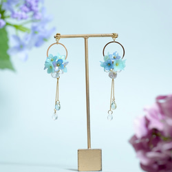 紫陽花2wayピアス/イヤリング 3枚目の画像