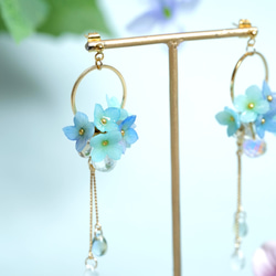 紫陽花2wayピアス/イヤリング 4枚目の画像