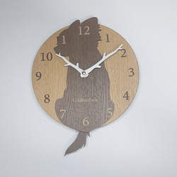 3匹の犬種が選べる特別デザイン｜オーダーメイド木製掛け時計