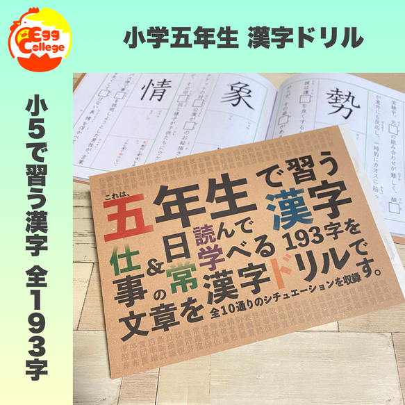 小学5年生で習う漢字ドリル 雑貨・その他 Egg college【翌日発送通知