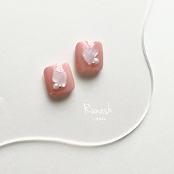 pink shell ♡ フットネイルチップ ネイルチップ（つけ爪） Runash I