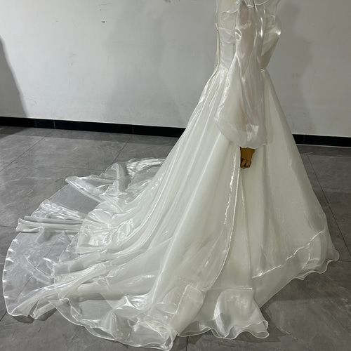 フランス風 キャミソール パーティードレス オフホワイト 取り外し袖  