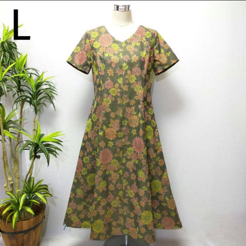 専用　正絹振袖からAラインワンピース 応用編【Aラインのワンピース】自分好みにアレンジして着物を