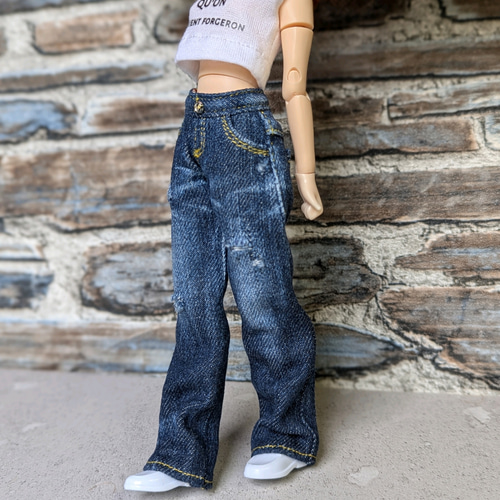 ✤ ripped jeans 2✤ ダメージ加工 ワイド ジーンズ ブライス ブライス 