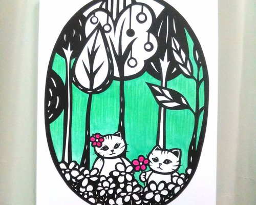 切り絵です！ 切り絵】 ※オリジナルではありません。 ネットで見つけた素敵な