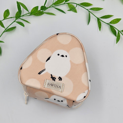 おにぎりポーチ 保温保冷 柴犬 おむすび 白 しば犬 ランチポーチ 三角