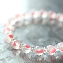 天然石ロードナイトシリカ約11.2㍉ブレスレッ 愛知ロードナイトシリカ（ラブシリカ） ブレスレット 10mm #QD103