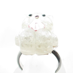 クォーツの白猫のひろゆきさんは、真夏であっても涼しくひんやりとしていたい♪(創作リング)SR885 4枚目の画像