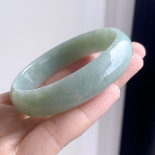 A貨 天然 翡翠 ヒスイ バングル 硬玉（ジェダイト） No399 バングル