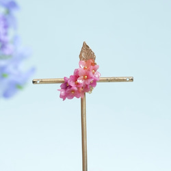 紫陽花のイヤーカフ 3枚目の画像