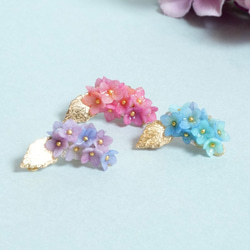 紫陽花のイヤーカフ 4枚目の画像