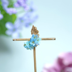 紫陽花のイヤーカフ 1枚目の画像