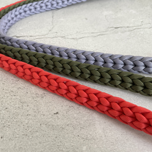 犬用八つ編みリード 完成品】パラコード ハート8つ編みカフェリード 小型犬リード