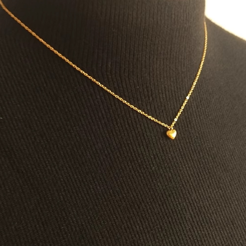 新品】18k Au750 ハート型オパール風ペンダント