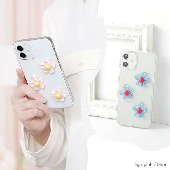 夏　フラワー　スマホケース　ストラップ　クリア　アンドロイド　iPhone 全機種　#mm00001240 5枚目の画像