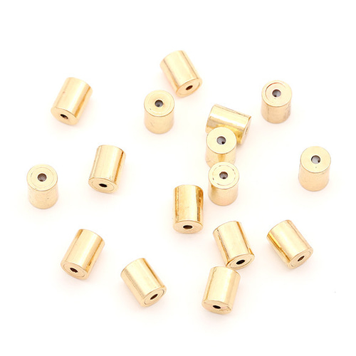 M13696-G 12個 シリコンピアスキャッチ 円柱型 約4×5mm 3 x（4ヶ