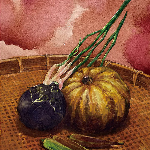 原画 夏野菜3枚セット
