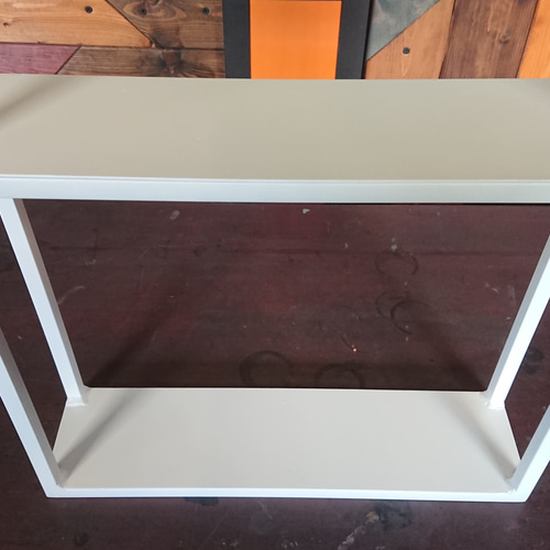 マットブラックでアイアンな角鉄鉄脚♪ 100×400×650mm 日型 2脚