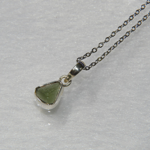 モルダバイト　ネックレス　シルバー925 モルダバイト ペンダント ネックレス シルバー925