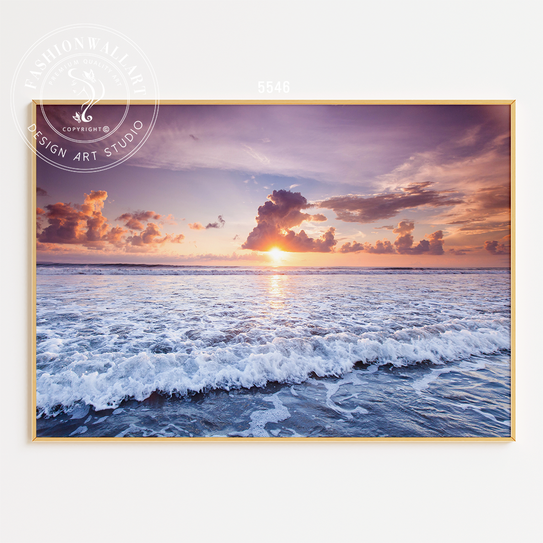 ビーチ風景 サンセット デジタルアート