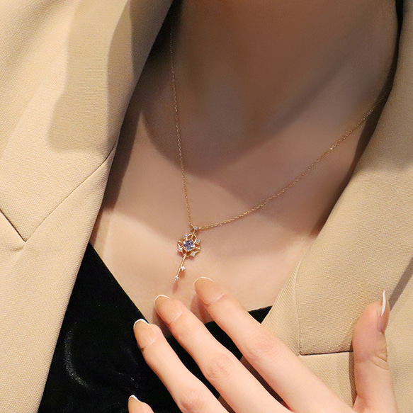 【３日間限定最終】LoreeRodkin 18KPG希少＆ほぼ新品ネックレス ANEMONE】【ギフトボックス付】誕生石ネックレス[K10]｜SANPO