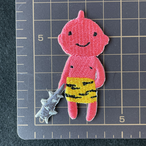 刺繍シールワッペン おにさん・うめ 鬼 ワッペン・アップリケ 刺しゅう 