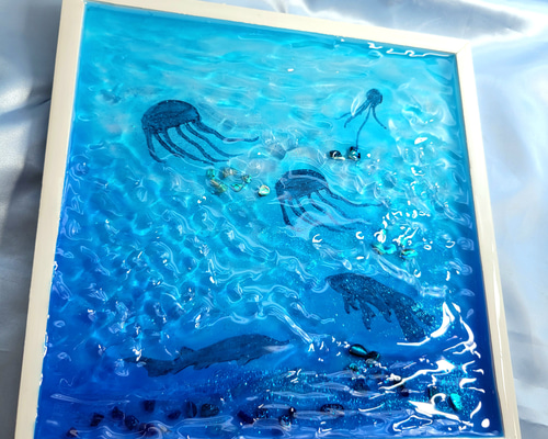 レジンアート 海アート インテリア 壁掛け オーシャンアート