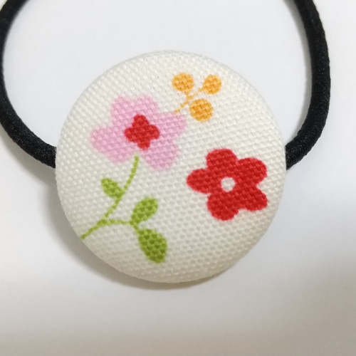 ☆いろいろ花柄 くるみボタンヘアゴム 38-144くるみボタンヘアゴム 花