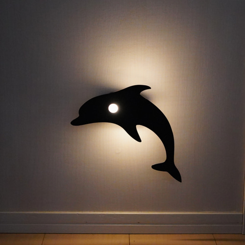人感センサー付間接照明 イルカシルエット ウォールライト スタンド
