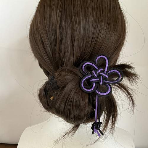 地雷系カラーあり！梅結びのUピン かんざし ヘアピン スタイリッシュ