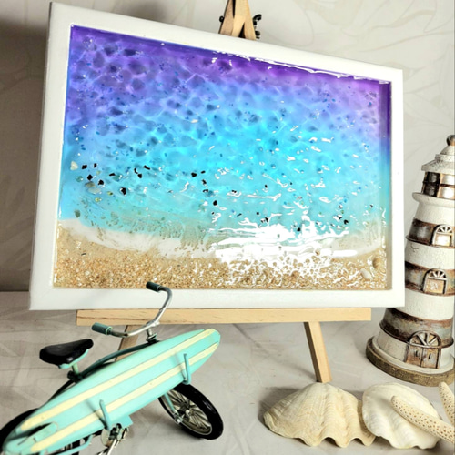 レジンアート 海アート 波紋アート 水面アート レジンアート海