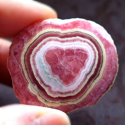 ❷インカローズ　キレイな縞目模様　原石　スライス ➁インカローズ キレイな縞目模様 原石 スライス