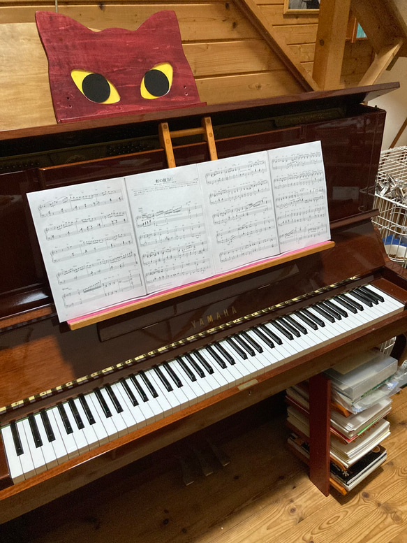 調律師が考案した　アップライトピアノ用　補助譜面台　おきらっく For U 