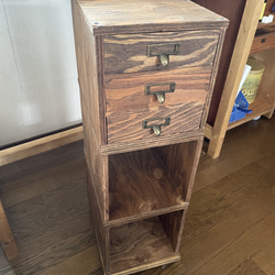 木製の小引き出し A4ｻｲｽﾞ 2段 ☆ｾﾐｵｰﾀﾞｰ可!!☆ 棚・シェルフ