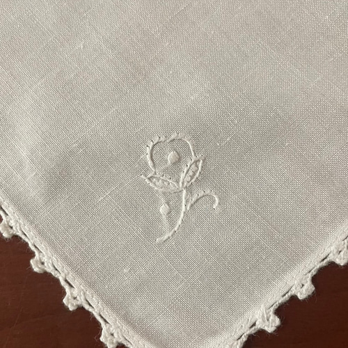 トリミングレース刺繍ナプキン（2枚組） その他インテリア雑貨 arigin