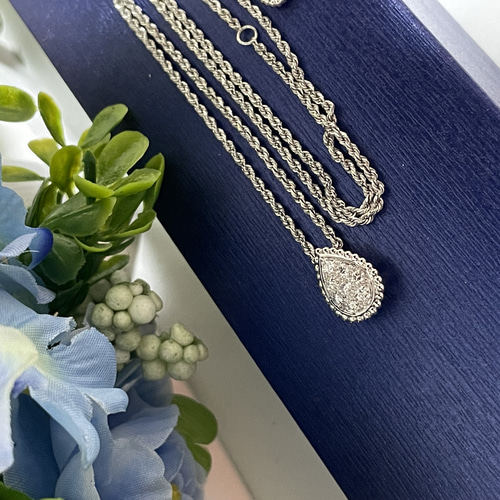 ダイヤモンドネックレス K18 新品 即発送可能 ネックレス・ペンダント  