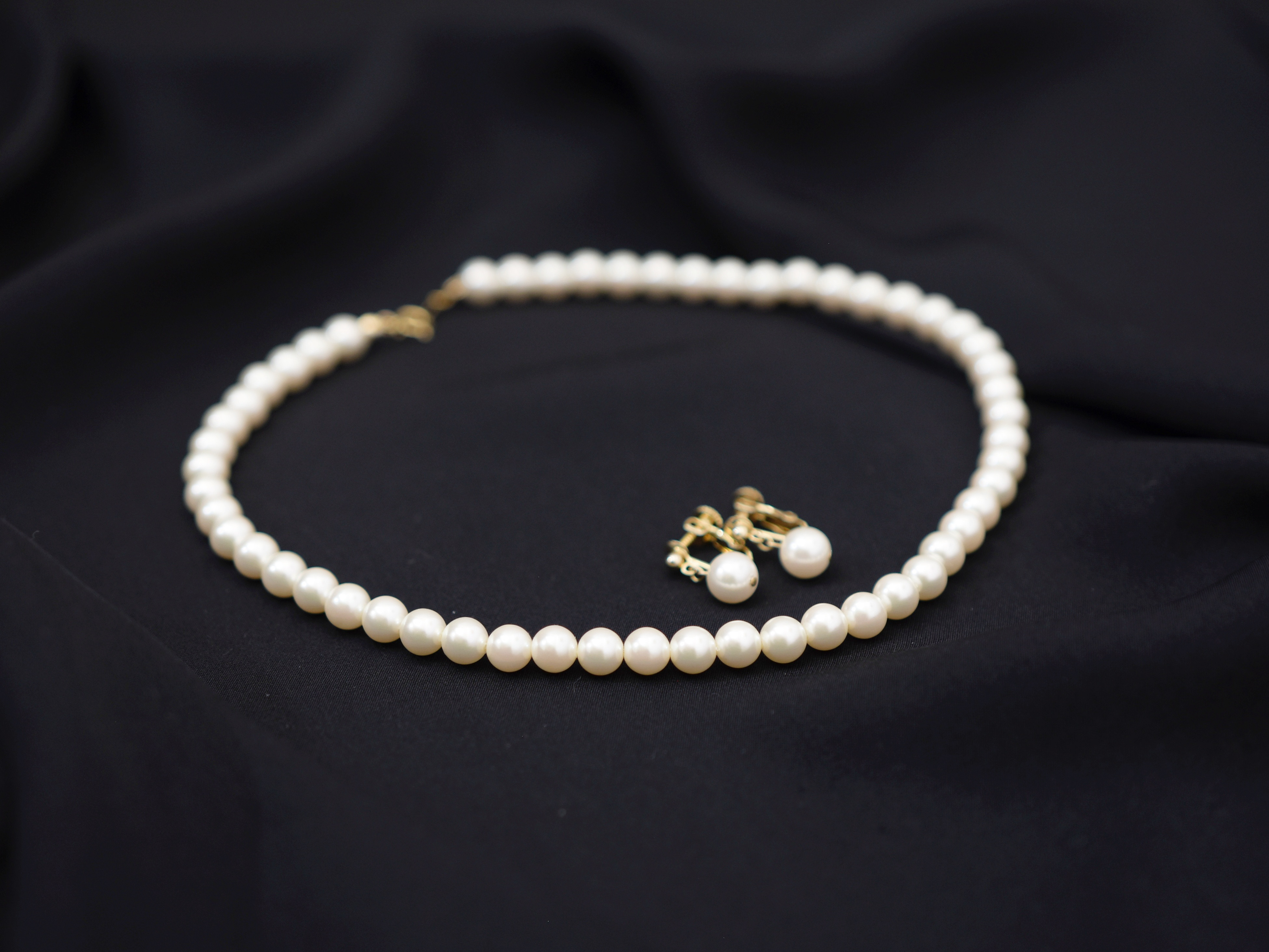 ▶︎イヤリング 14kgf ネックレス ▶︎日本人のための パール セット ▶︎ロングに長さ変更可能