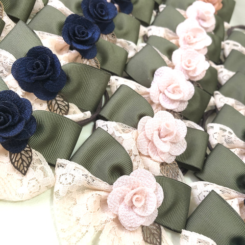 送料無料】❤️ファブリックローズリボン❤️業務用チョーカー【26本