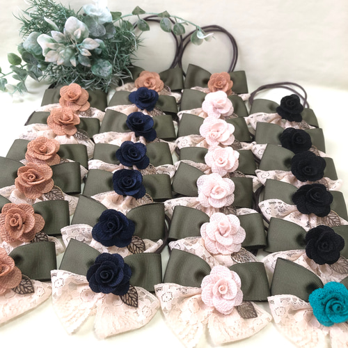 送料無料】❤️ファブリックローズリボン❤️業務用チョーカー【26本