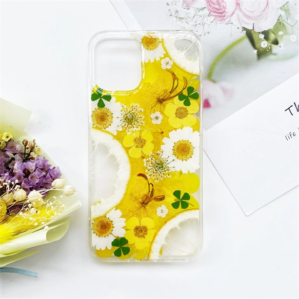 押し花ケース ★iPhone12mini 押し花ケース、iPhone 16、iPhone 12mini、フルーツ、 Google