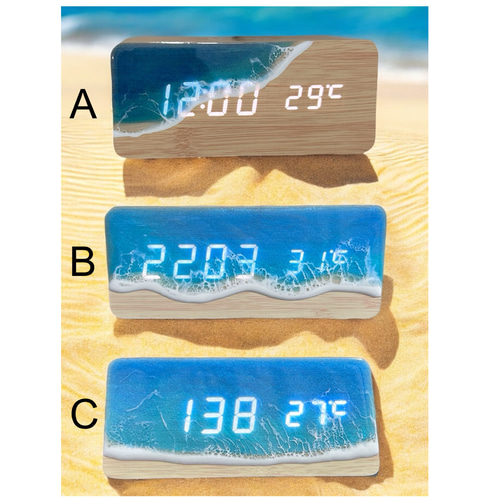 受注制作】海のデジタル時計 掛け時計・置き時計 LOCS 通販