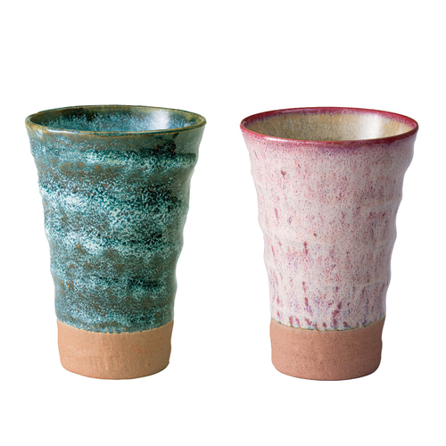 MIN-3003B 美濃窯変タンブラーペア木箱入 木箱入【日本製 美濃焼